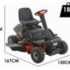Akku-Aufsitzrasenmäher Yard Force E559 - 56V/50Ah - Fangkorb, Seitenauswurf und Mulchen
