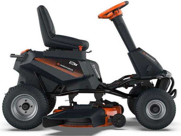 Akku-Aufsitzrasenmäher Yard Force E559 - 56V/50Ah - Fangkorb, Seitenauswurf und Mulchen