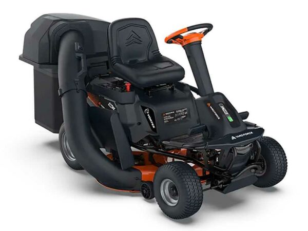 Akku-Aufsitzrasenmäher Yard Force E559 - 56V/50Ah - Fangkorb, Seitenauswurf und Mulchen