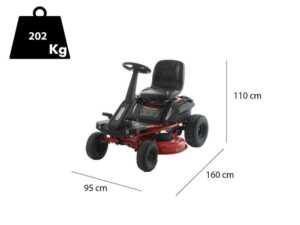 Akku-Rasentraktor GeoTech-Pro Green-Kart 91 - Akkumotor 48V/75 Ah -Seitenauswurf,Mulchen