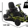 Akku-Rasentraktor Ryobi RM480E - Mulchfunktion- Seitenauswurf - 4x12V Bleiakku