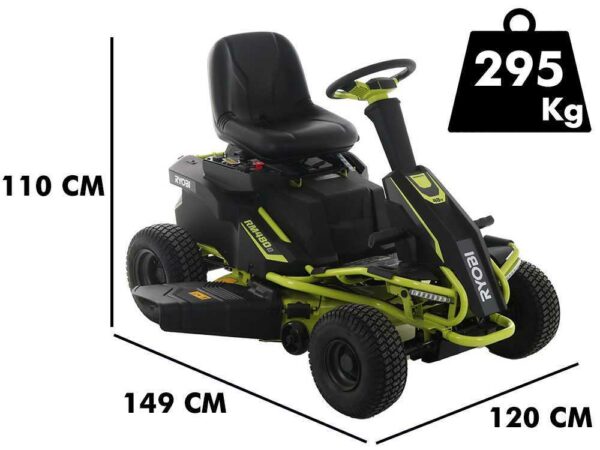 Akku-Rasentraktor Ryobi RM480E - Mulchfunktion- Seitenauswurf - 4x12V Bleiakku