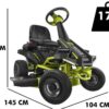Akku-Rasentraktor Ryobi RY48RM76A - 48V/50Ah Akku-Elektromotor - Schnittbreite 76cm - 2in1
