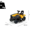 Akku-Rasentraktor Stiga Tornado 7108e - 48V/64Ah Akku-Elektromotor - Seitenauswurf