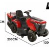 GeoTech-Pro PRTM 180-1020 CM - Rasentraktor - Mechanisches Getriebe - Fangkorb