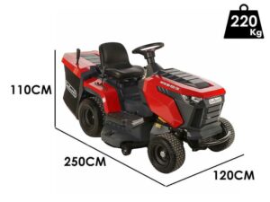 GeoTech-Pro PRTM 180-1020 CM - Rasentraktor - Mechanisches Getriebe - Fangkorb