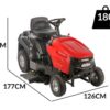GeoTech-Pro RTM 170-960 S - Rasentraktor - Mechanikgetriebe - Seitenauswurf