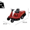 Rider Aufsitzrasenmäher Eurosystems ASSO 76 Mini rider - mechanisches Getriebe mit Gängen - 76 cm Schnittbreite