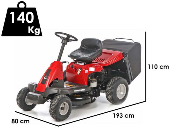 Troy-Bilt TB 60T-R SELECT - Rider Aufsitzrasenmäher - mit Fangkorb - Motor 196 ccm - Elektrostarter
