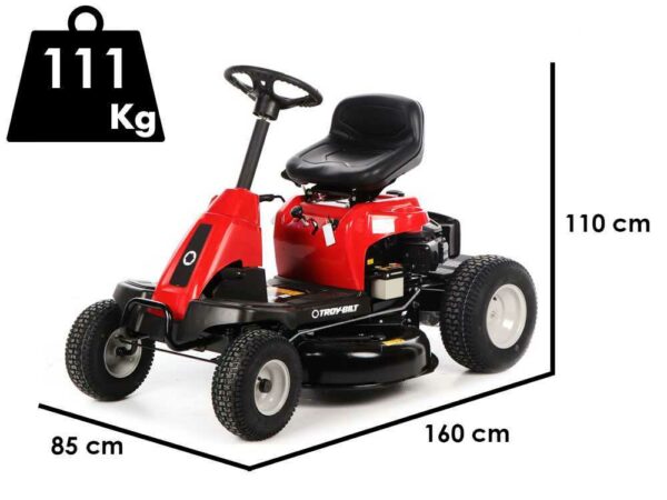 Troy-Bilt TB 60T-S SELECT - Aufsitzrasenmäher - mit Seitenauswurf - 196 ccm Motor - Elektrostarter